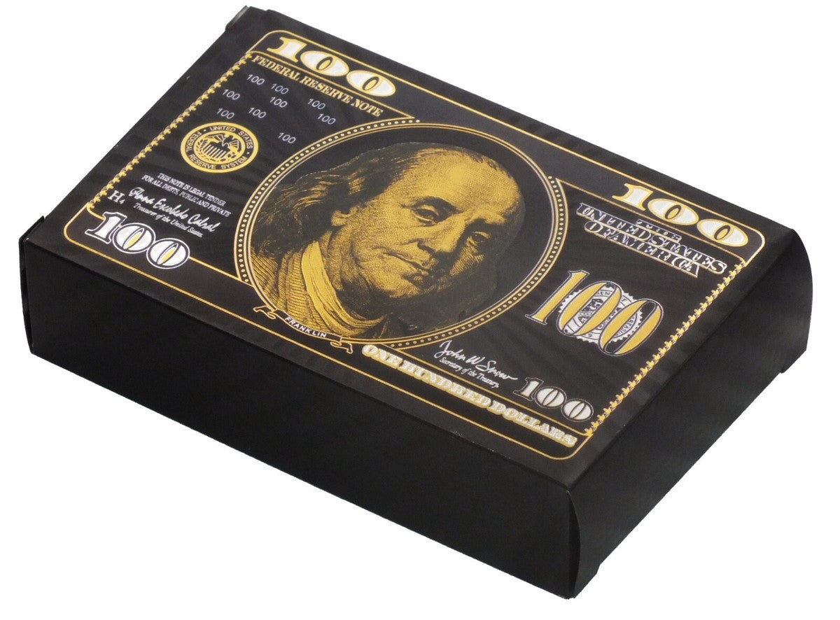 100$ Black Gold Playing Cards - Waterproof Poker Deck