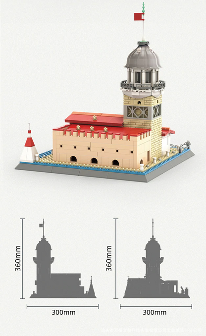 WANGE Maiden’s Tower Istanbul Architecture Building Set 910 Pieces - 5229