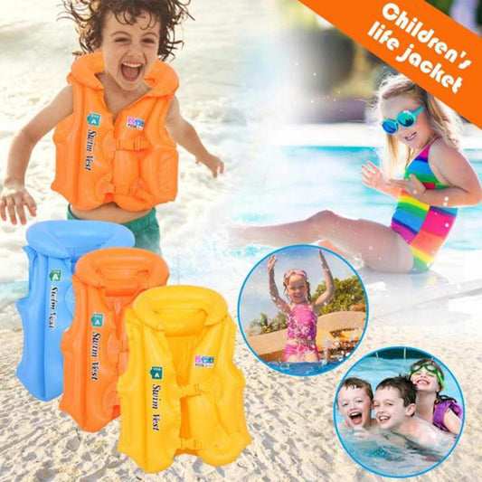 Kids Swimming Vest - Inflatable Safety Float Jacket for Pool & Beach