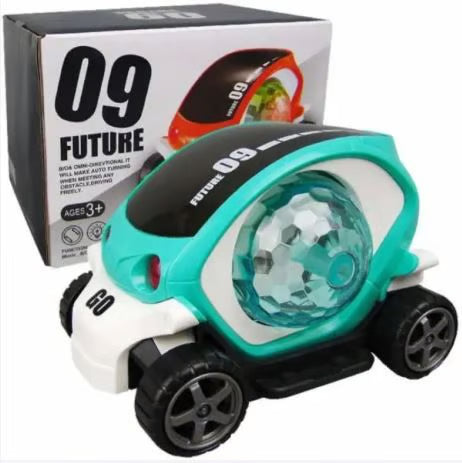 Musical Light-Up Toy Car - 360° Rotating Stunt Car with LED Disco Lights & Sound Effects