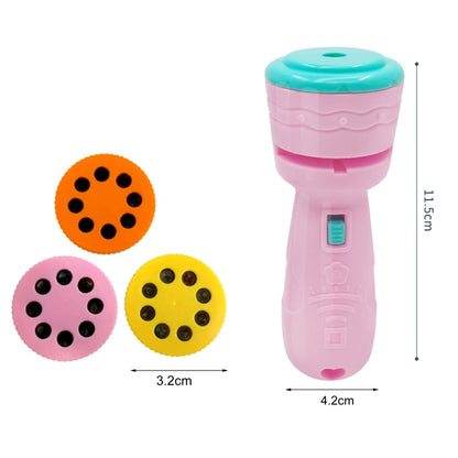 Animal Projection Flashlight Torch Toy - Educational Story Projector for Kids with Safari Animal Slides