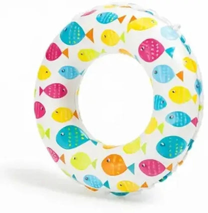 Kids Inflatable Swim Ring - Colorful Animal Design Pool Float