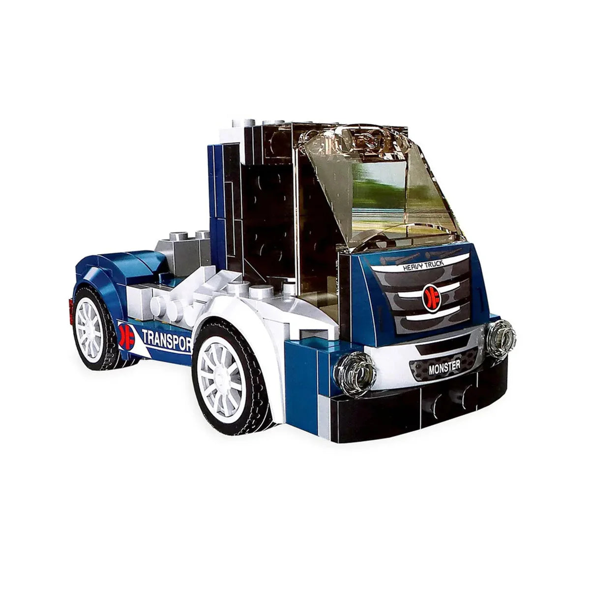 10-in-1 Multificence Heavy Truck Building Block Set - 216 Pieces Construction Toy