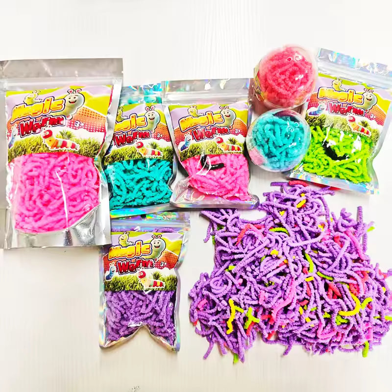 Moving! Caterpillar Sensory Fidget Toy – Wiggly Squeeze Ball for Kids | Neon Colors | Ages 3+