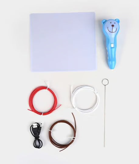 3D Printing Pen for Kids - Bear Design Creative Drawing Toy with Filaments