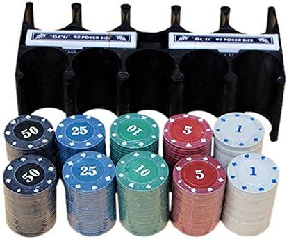 Gold Games Professional Poker Chips Set - Playing Cards - 200 Chips with Gaming Mat