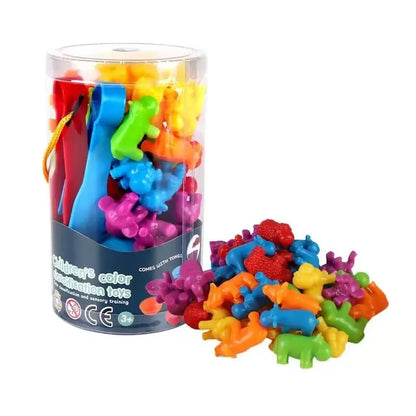 Children's Color Counting & Sorting Toy Set - Educational Math Learning Toys with Bowls & Scoops