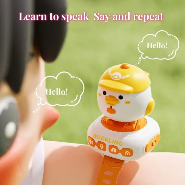 Cute Duck Interactive Smart Watch for Kids - Educational Learning Toy with Songs & Stories