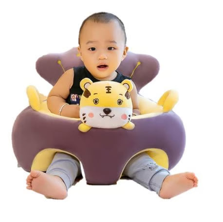 پیارا کریکٹر آلیشان کھلونا صوفہ - بچوں کے لیے نرم بھرے جانوروں کی کشن کرسی