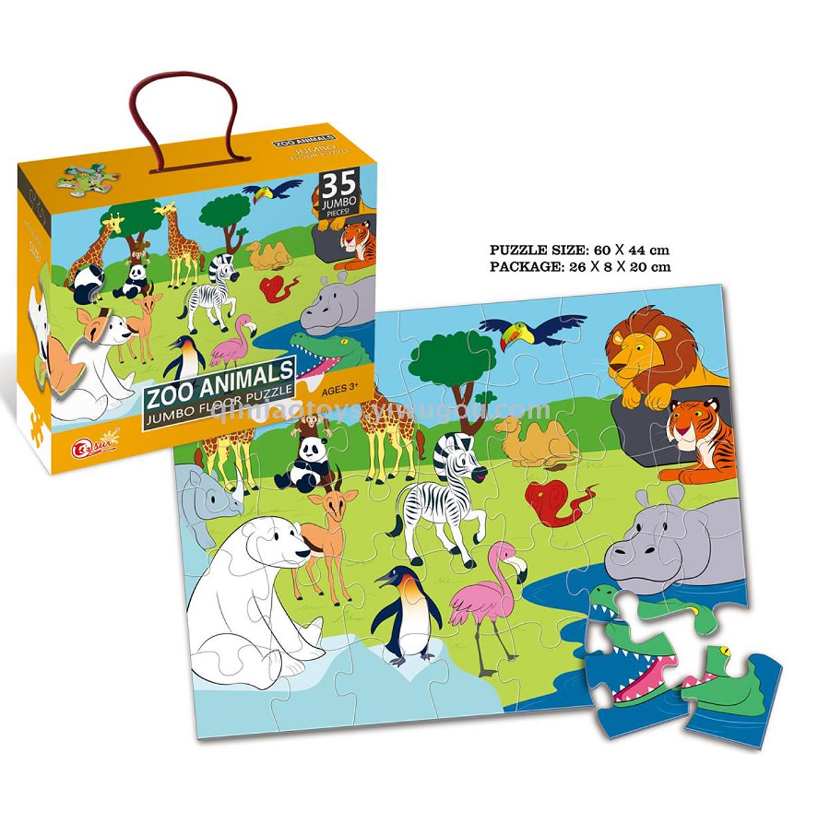 35-Piece Jumbo Floor Puzzle Set for Kids - Educational Learning Puzzles Ages 3+