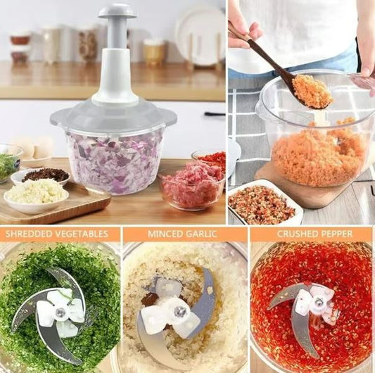 Manual Food Chopper - Multi-Function Vegetable Chopper, Meat Mincer & Garlic Processor