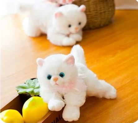 Persian Stuffed Cat with Meow Sound - Soft Plush Toy for Kids
