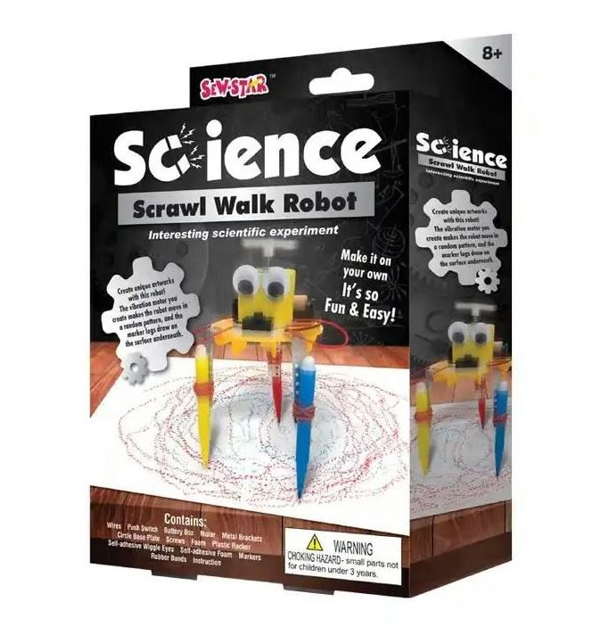 Science Scrawl Walk Robot - DIY STEM Educational Toy Kit for Kids 8+