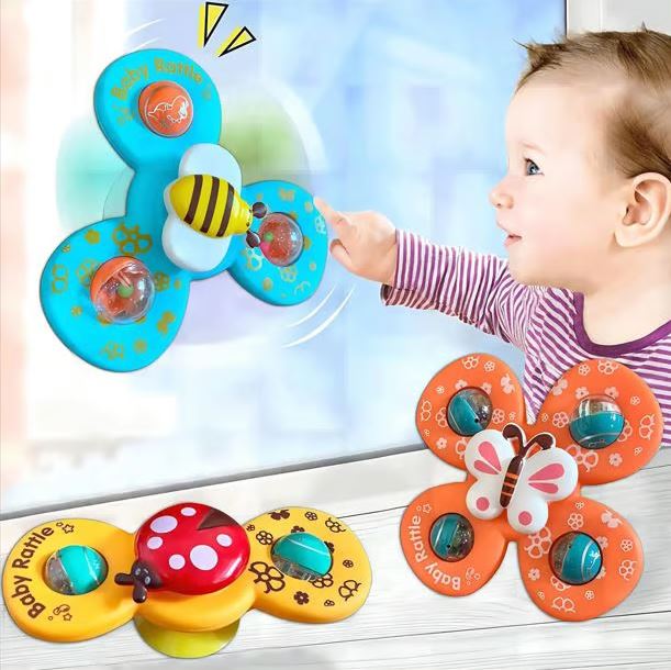 Baby Spinning Toy - Colorful Suction Cup Spinner for Infants & Toddlers