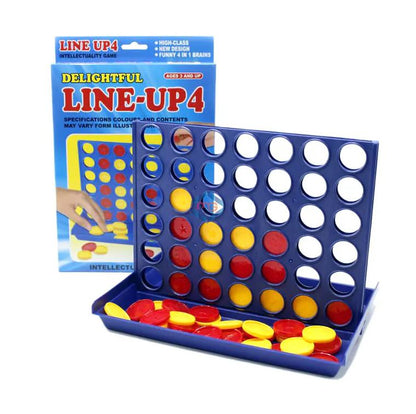 Delightful Line-Up 4 Intelligence Game - 4 in 1 Brains Strategy Board Game