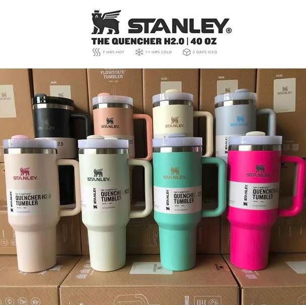 Stanley Quencher H2.0 FlowState Tumbler 40 oz - Insulated Stainless Steel Travel Mug