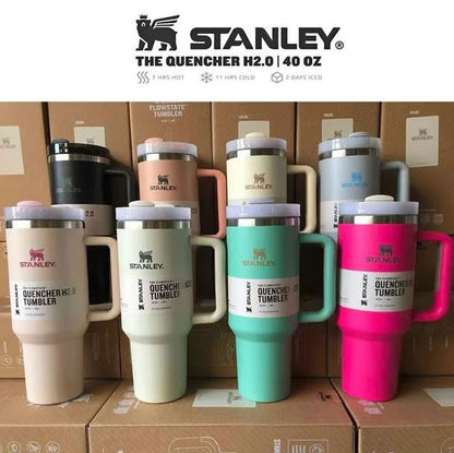 Stanley Quencher H2.0 FlowState Tumbler 40 oz - Insulated Stainless Steel Travel Mug