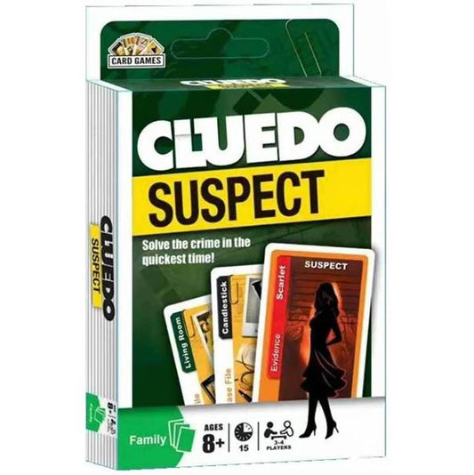 Cluedo Suspect Card Game - Fast-Paced Mystery Solving Game for Family