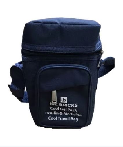 Ice Bricks Insulin Cooling Bag - Medical Travel Cooler for Diabetes Medicine Storage