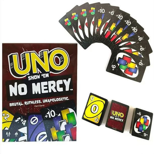 UNO No Mercy Card Game - Brutal Ruthless Unapologetic Edition