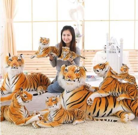 Brown Tiger Stuffed Toy - Realistic Plush Animal | 6 Sizes Available