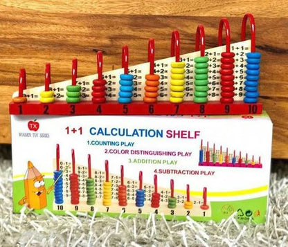 1+1 Calculation Shelf - Montessori Math Learning Abacus for Kids
