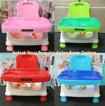 Portable Baby Booster Seat with Tray - Multi-Color Feeding Chair for Toddlers