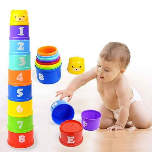 11 Pieces Stacking Cups for Toddlers - Educational Nesting Toys with Numbers
