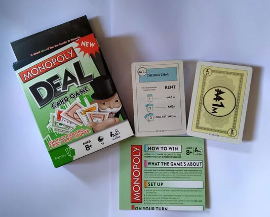 Monopoly Deal Card Game - Fast-Paced Property Trading Game for Family Fun