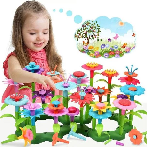 Flower Garden Building Blocks - Creative STEM Toy Set for Kids