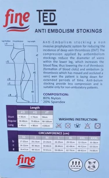 Anti-Embolism Stockings - Medical Grade Compression Hosiery for DVT Prevention