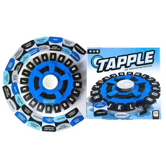 Tapple Fast Word Game – Family Board Game with A-Z letter buttons and category cards