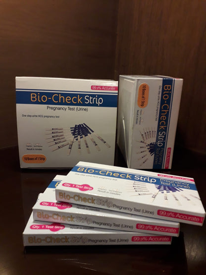 Bio-Check Strip Pregnancy Test (Urine) - 99.9% Accurate HCG Test