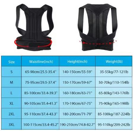 Posture Corrector Belt - Adjustable Back Support Brace for Men & Women