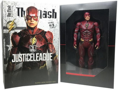 The Flash Justice League Super Hero Series Action Figure Cover #3 with premium windowed display box