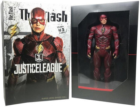 The Flash Justice League Super Hero Series Action Figure Cover #3 with premium windowed display box