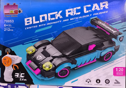 RC Car Construction Blocks – 212pcs 2.4GHz Remote Control Building Set (1:20 Scale) - 70053