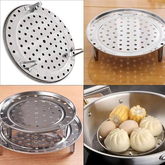 Stainless Steel Momos Steamer Collection – Folding Flower Steamer & Stackable Steamer Plate