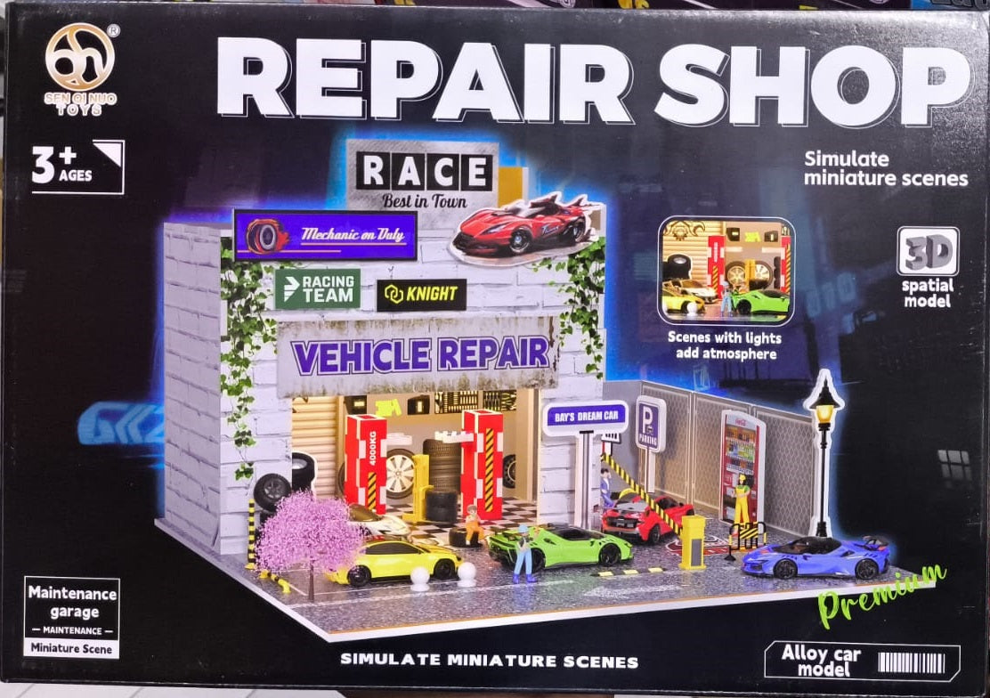 Metal Repair Shop Maintenance Garage DIY Model Kit