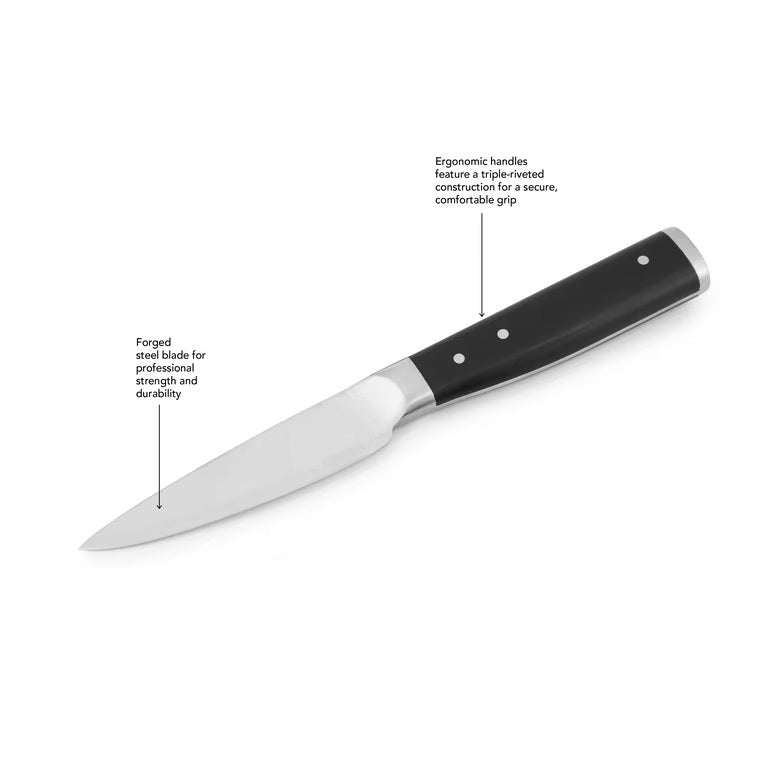 Professional Forged Steel Paring Knife – Ergonomic Triple-Riveted Handle
