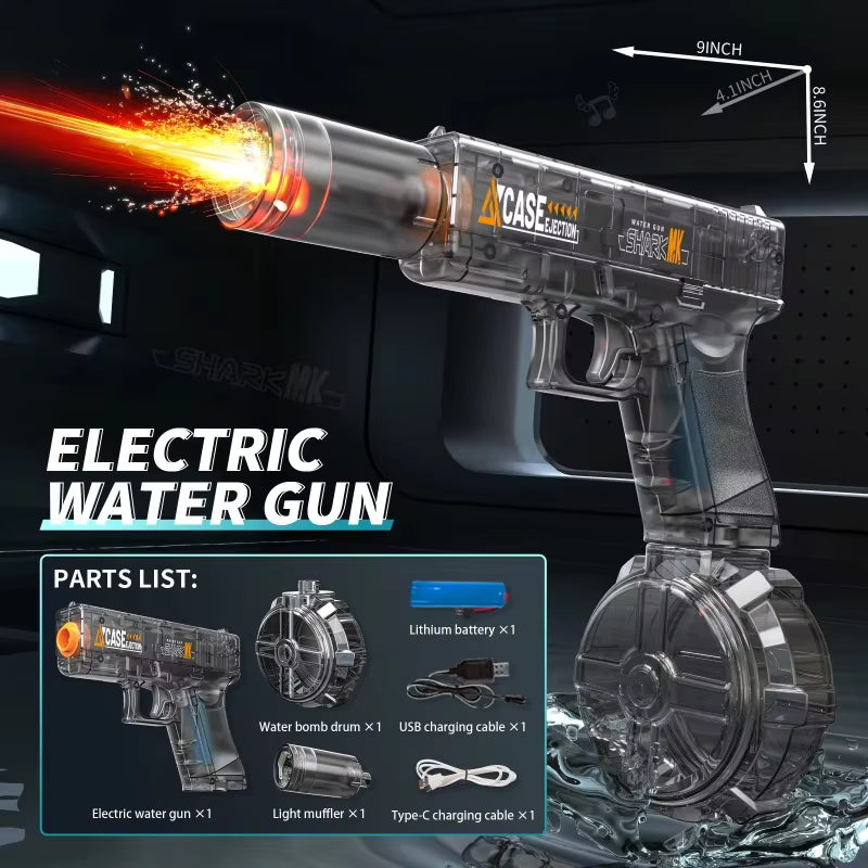 Electric Water Gun – Case Ejection Shark MK | Automatic Water Blaster for Kids & Adults