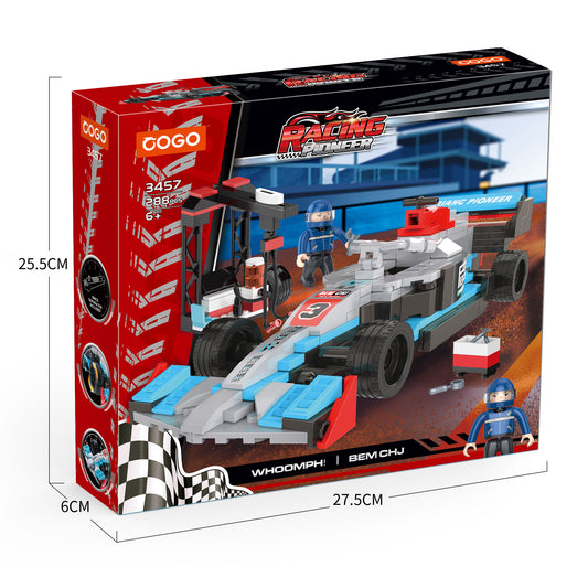 GOGO Racing Pioneer Formula Car Building Blocks Set – 288 Pieces - 3457