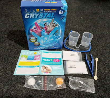 STEAM Crystal Science Growing Kit – Grow Your Own Magical Crystals | STEM Toy for Kids 8+