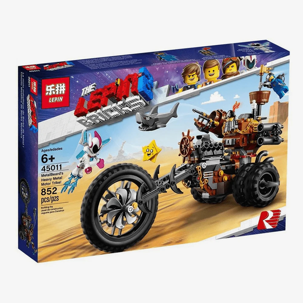 LEPIN MetalBeard's Heavy Metal Motor Trike Building Set 45011 – 852 Pieces box packaging