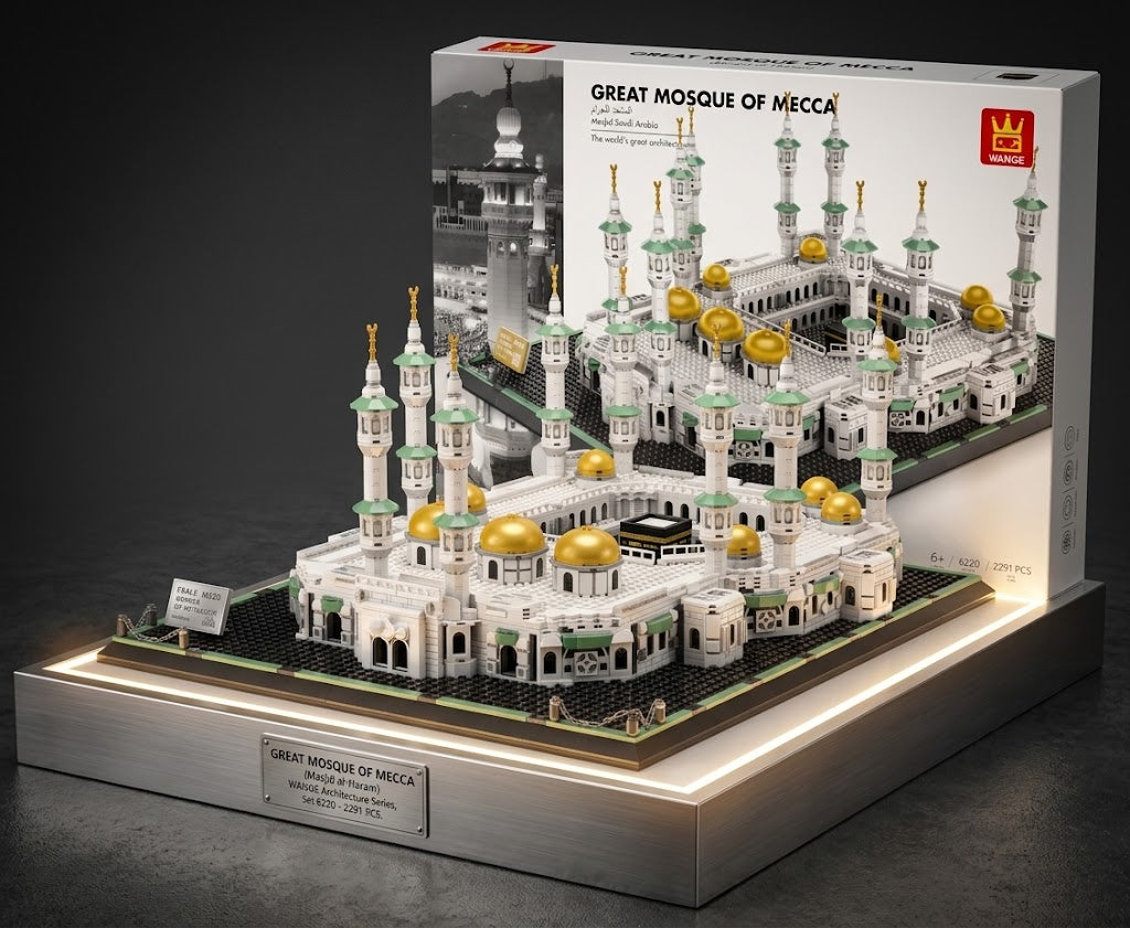 WANGE 6220 Great Mosque of Mecca Masjid al-Haram architecture building block set, 2291 pieces