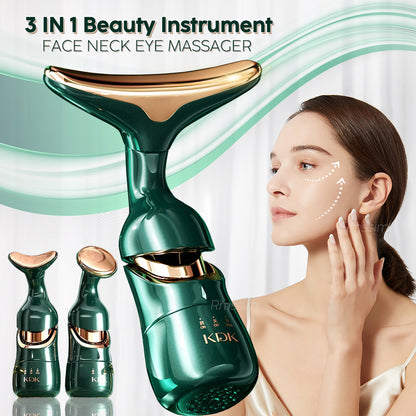 3-in-1 Face, Neck & Eye Beauty Massager – Spiral Interchangeable Heads