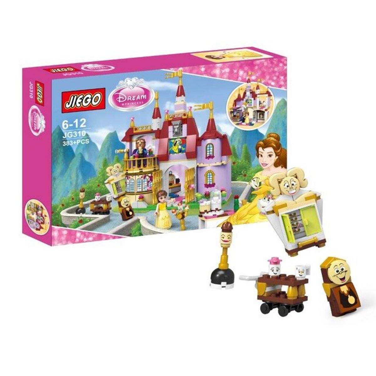 JIEGO Dream Princess Beauty & the Beast Enchanted Castle Building Set for Girls – 383+ Pcs | Ages 6–12 (JG310)
