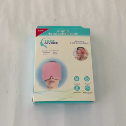Migraine Relief Gel Ice Headache Cap – Cooling Eye & Forehead Wrap