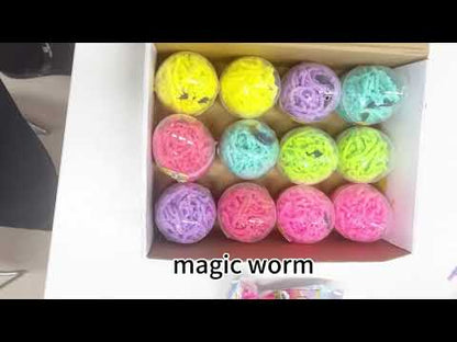 Moving! Caterpillar Sensory Fidget Toy – Wiggly Squeeze Ball for Kids | Neon Colors | Ages 3+