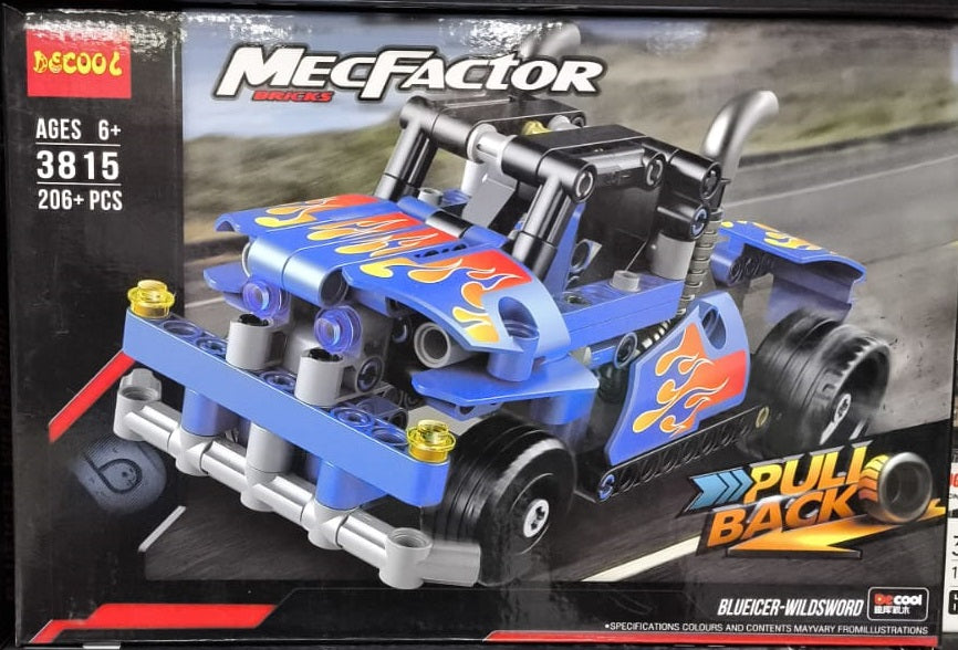 Decool MecFactor Bricks Blueice Wildsword Pull Back Racing Car – 206 Pcs - 3815
